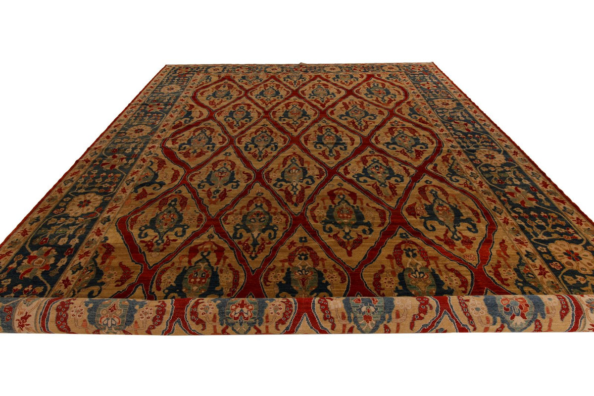 9x21 Gold and Blue Traditional Runner