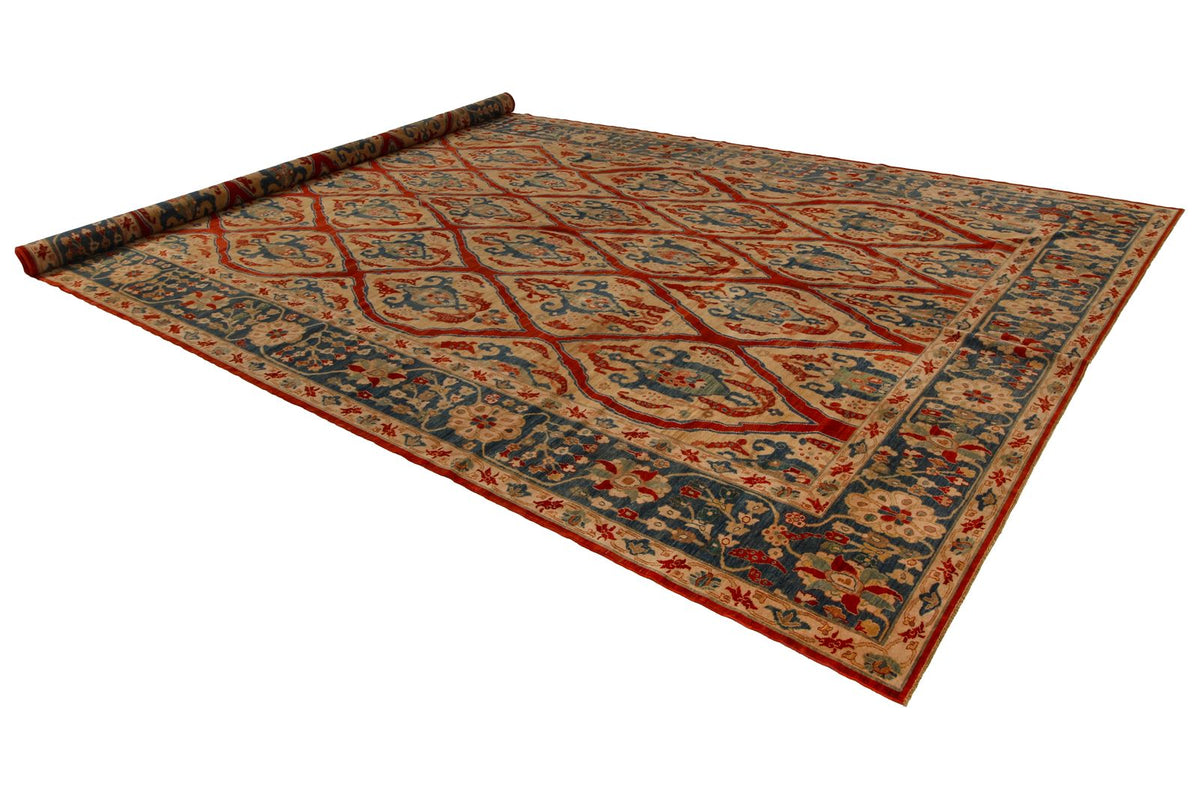 9x21 Gold and Blue Traditional Runner