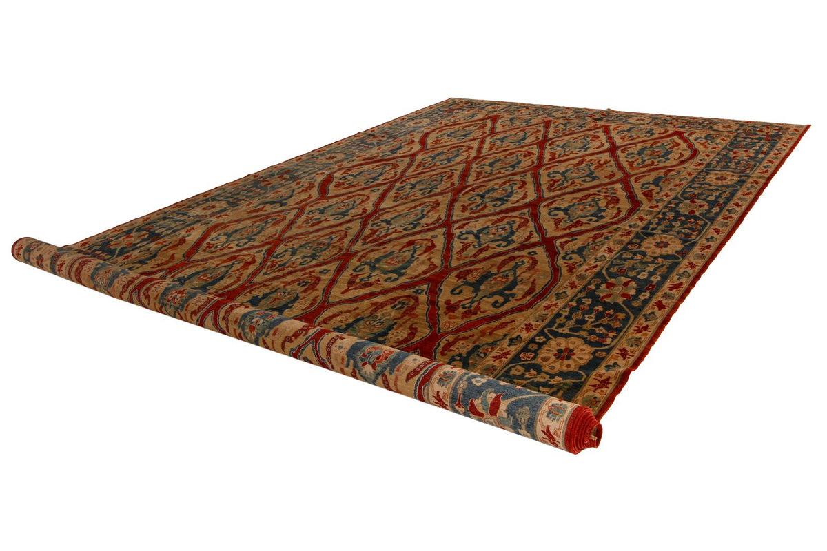 9x21 Gold and Blue Traditional Runner