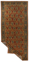 9x21 Gold and Blue Traditional Runner