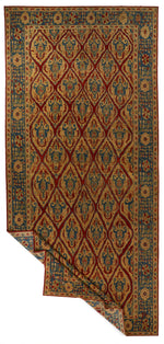 9x21 Gold and Blue Traditional Runner
