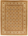 12x15 Gold and Ivory Turkish Oushak Rug