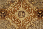 12x15 Gold and Ivory Turkish Oushak Rug