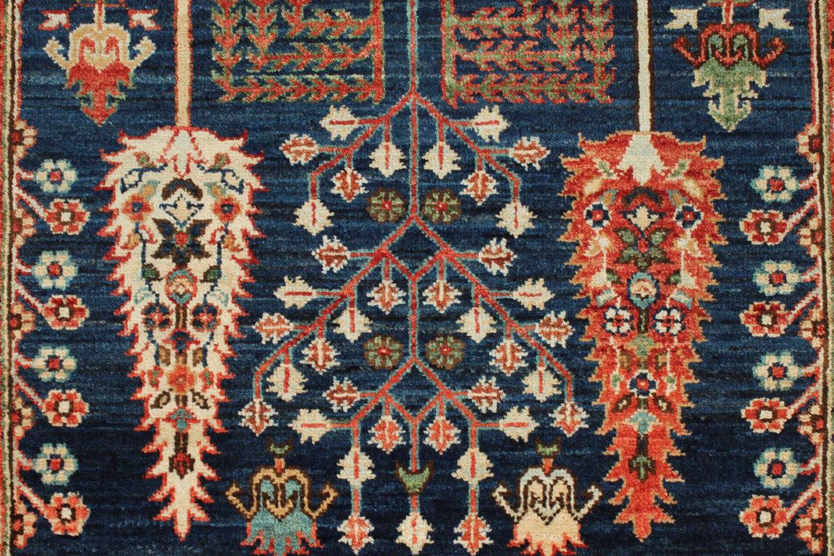 3x10 Navy and Multicolor Anatolian Traditional Runner