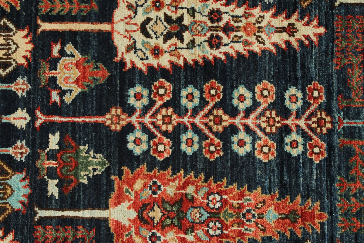 3x10 Navy and Multicolor Anatolian Traditional Runner