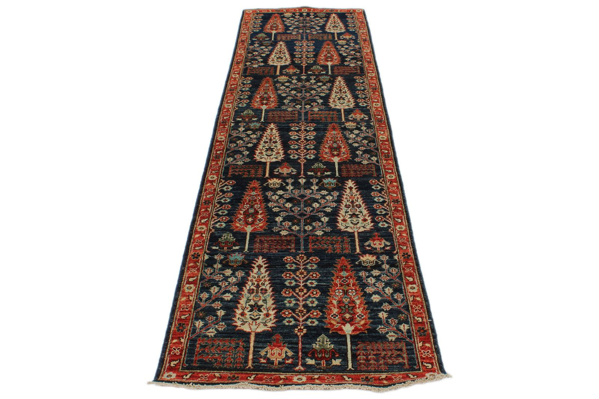 3x10 Navy and Multicolor Anatolian Traditional Runner