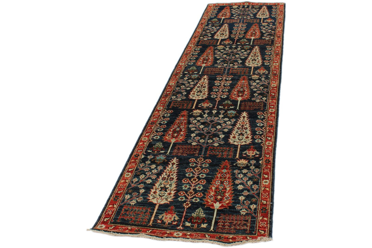3x10 Navy and Multicolor Anatolian Traditional Runner