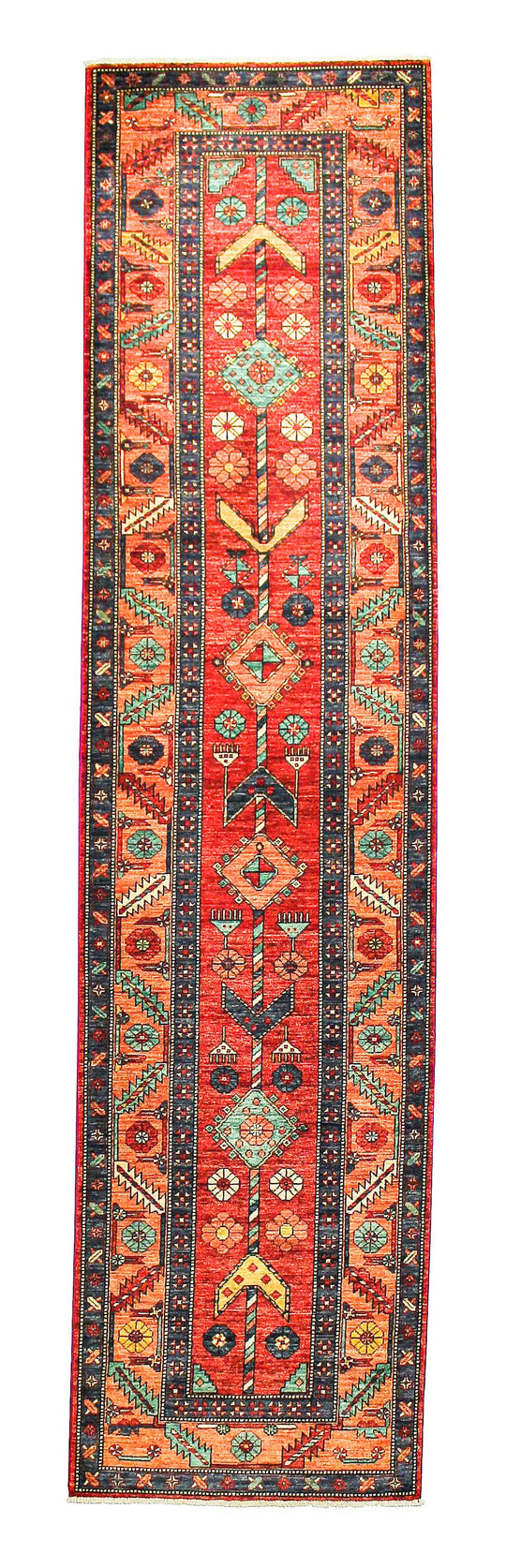 3x12 Red and Multicolor Anatolian Traditional Runner