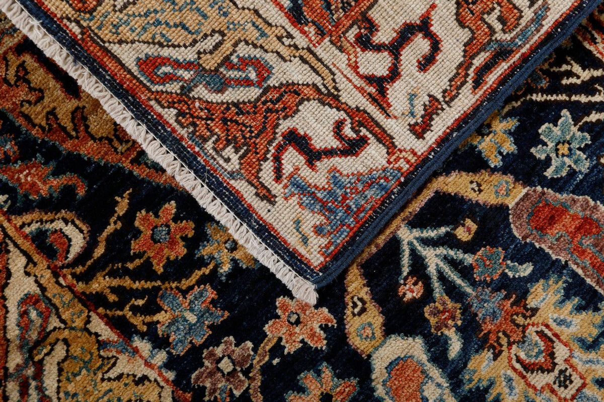 2x16 Navy and Multicolor Anatolian Traditional Runner