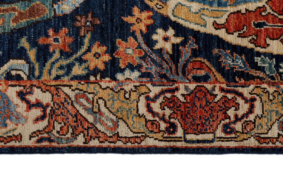 2x16 Navy and Multicolor Anatolian Traditional Runner