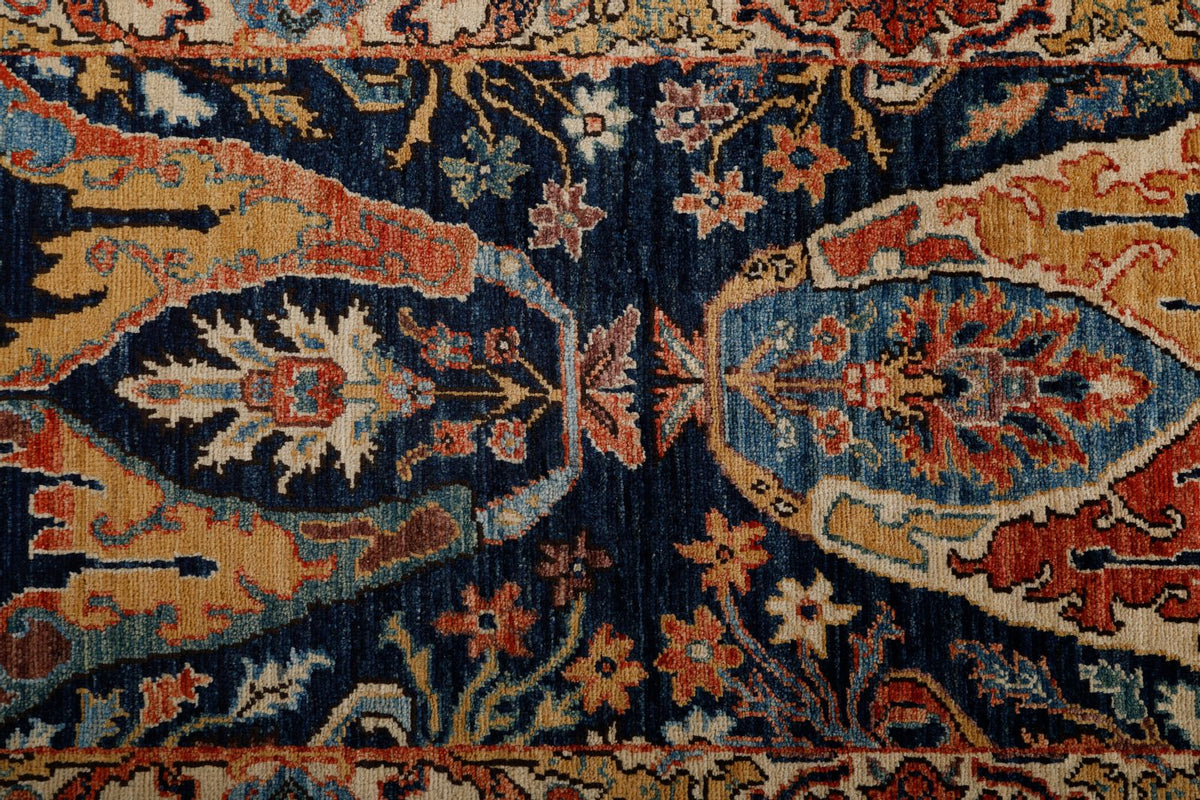 2x16 Navy and Multicolor Anatolian Traditional Runner