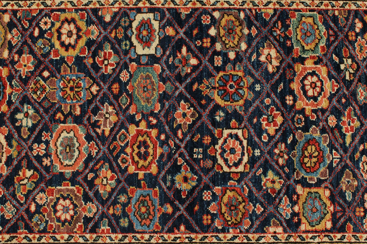 3x16 Navy and Red Anatolian Traditional Runner