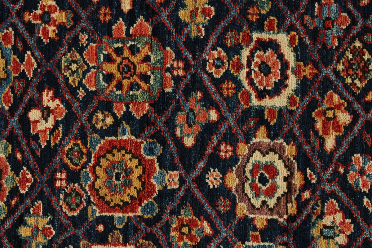 3x16 Navy and Red Anatolian Traditional Runner