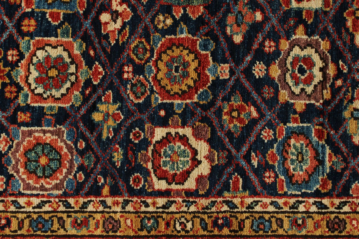 3x16 Navy and Red Anatolian Traditional Runner