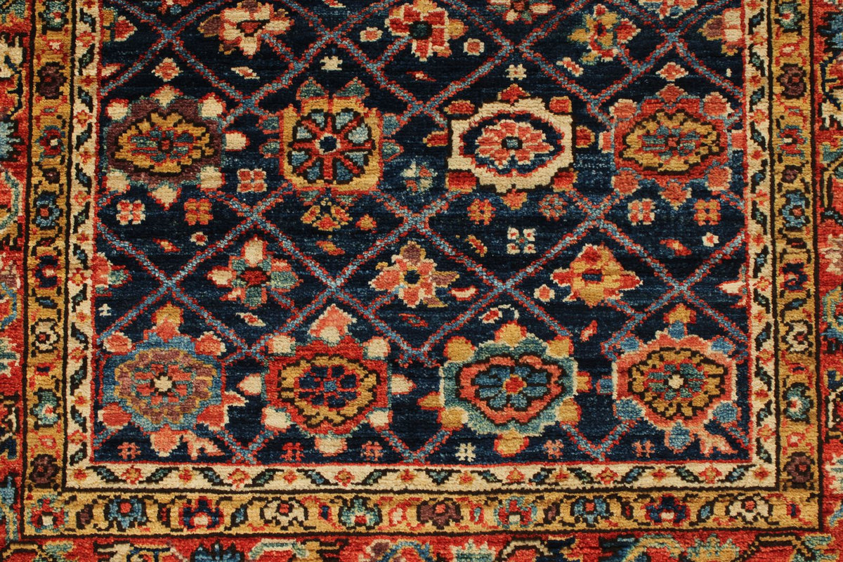 3x16 Navy and Red Anatolian Traditional Runner