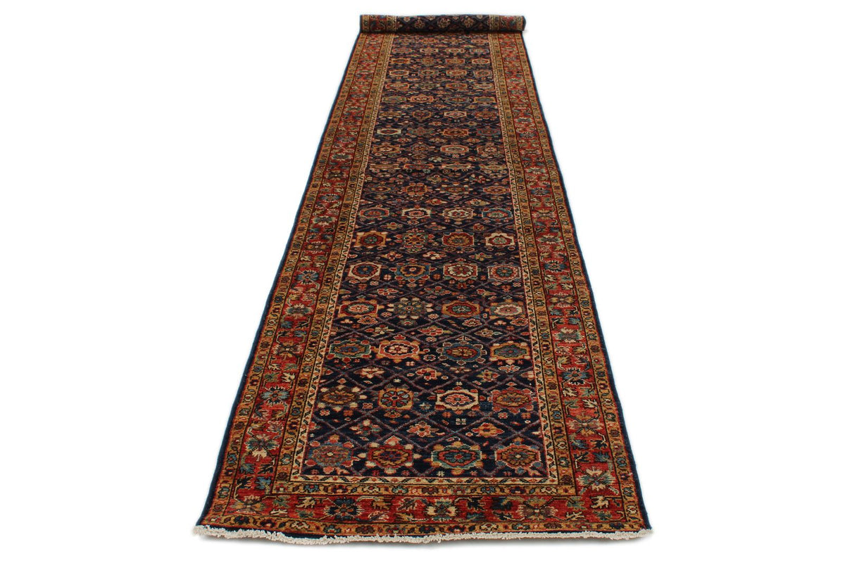 3x16 Navy and Red Anatolian Traditional Runner