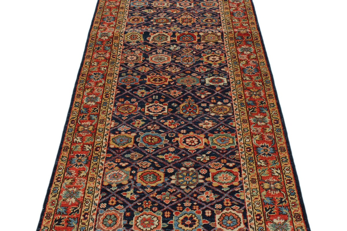 3x16 Navy and Red Anatolian Traditional Runner