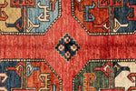 4x6 Red and Multicolor Turkish Tribal Rug