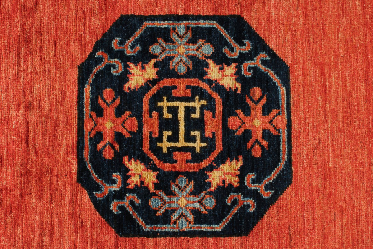 4x10 Red and Multicolor Turkish Tribal Runner
