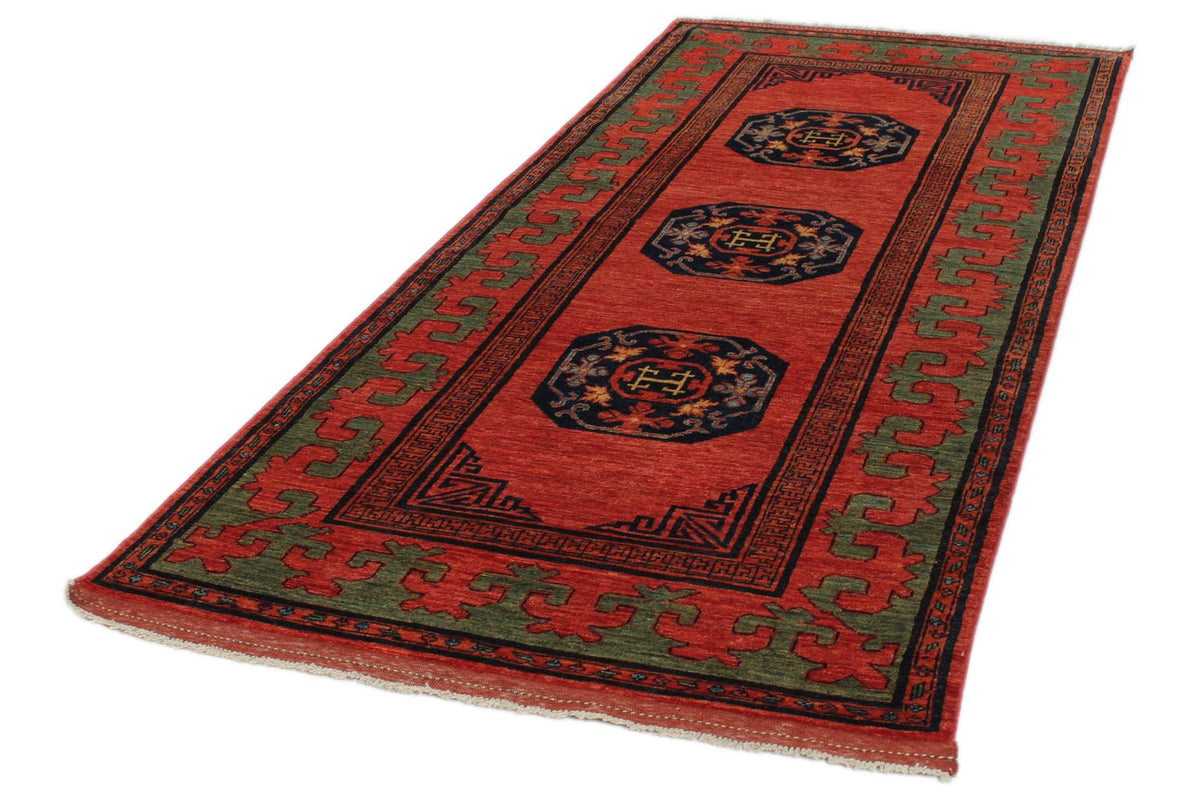 4x10 Red and Multicolor Turkish Tribal Runner
