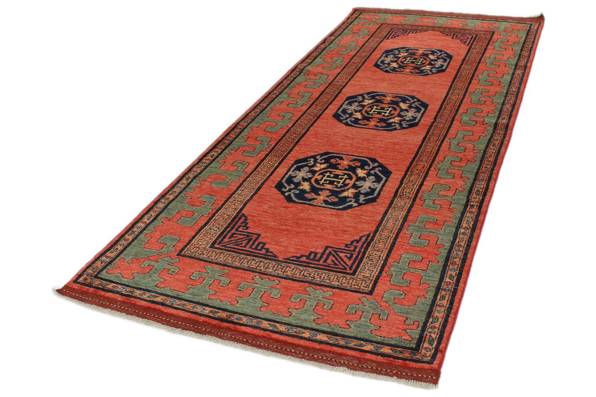 4x10 Red and Multicolor Turkish Tribal Runner