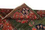 3x4 Green and Red Turkish Tribal Rug