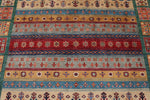 8x10 Multicolor and Red Tribal Rug