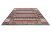 8x10 Multicolor and Red Tribal Rug