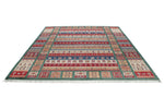 8x10 Multicolor and Red Tribal Rug