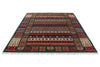 8x10 Multicolor and Red Tribal Rug