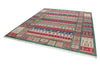 8x10 Multicolor and Red Tribal Rug