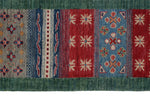 8x10 Multicolor and Red Tribal Rug