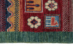 8x10 Multicolor and Red Tribal Rug