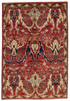 4x6 Red and Multicolor Anatolian Traditional Rug