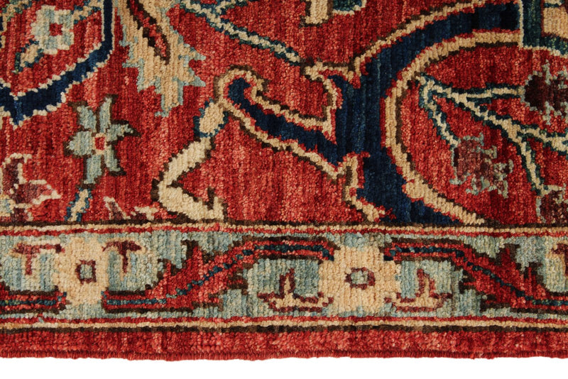 4x6 Red and Multicolor Anatolian Traditional Rug