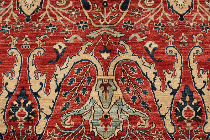 4x6 Red and Multicolor Anatolian Traditional Rug