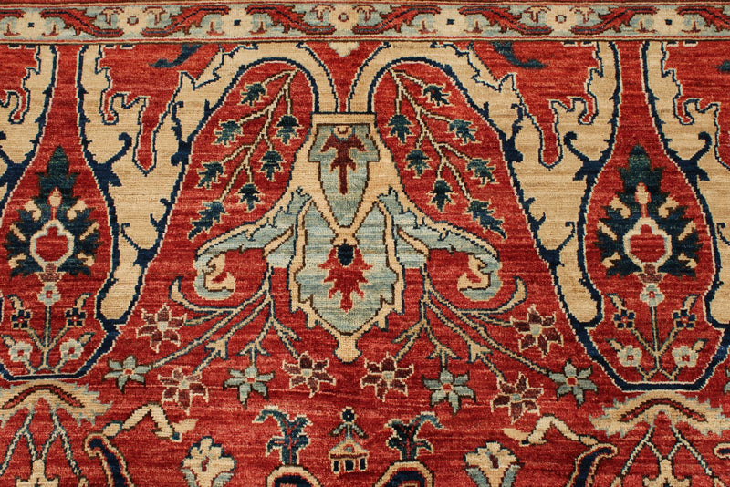 4x6 Red and Multicolor Anatolian Traditional Rug