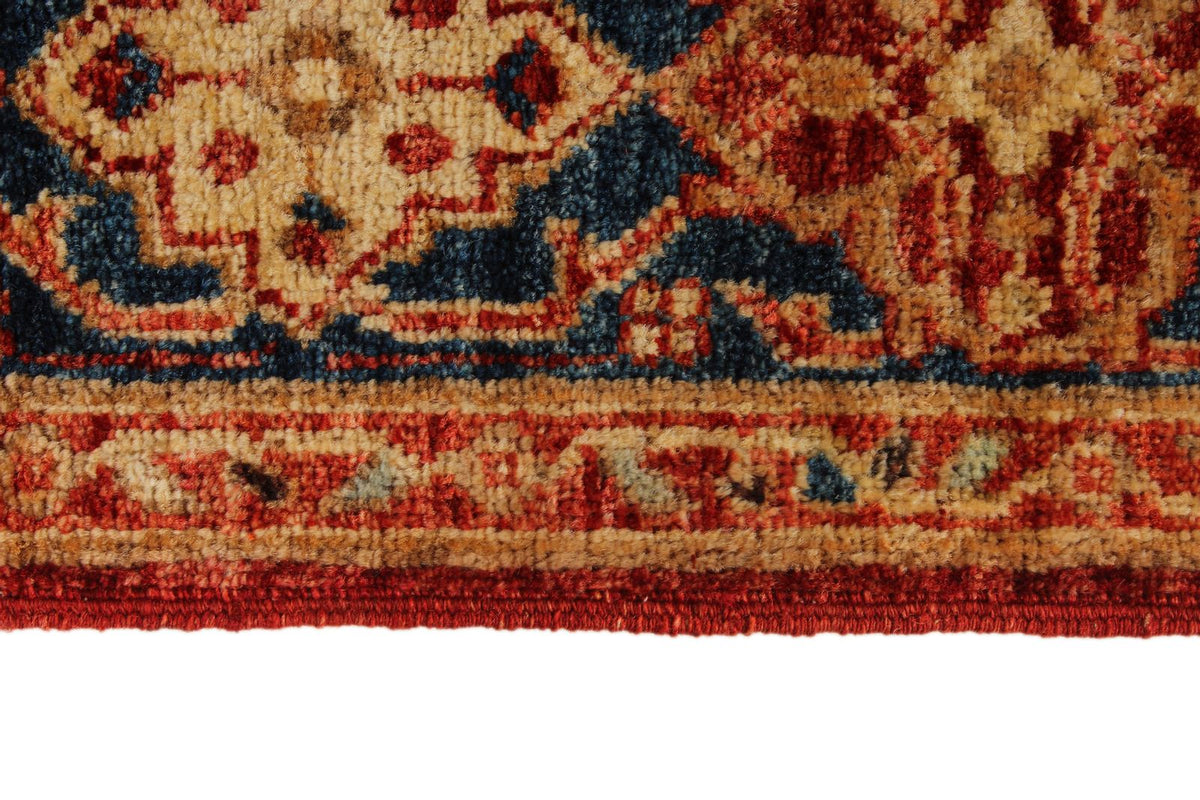 4x6 Red and Navy Anatolian Traditional Rug