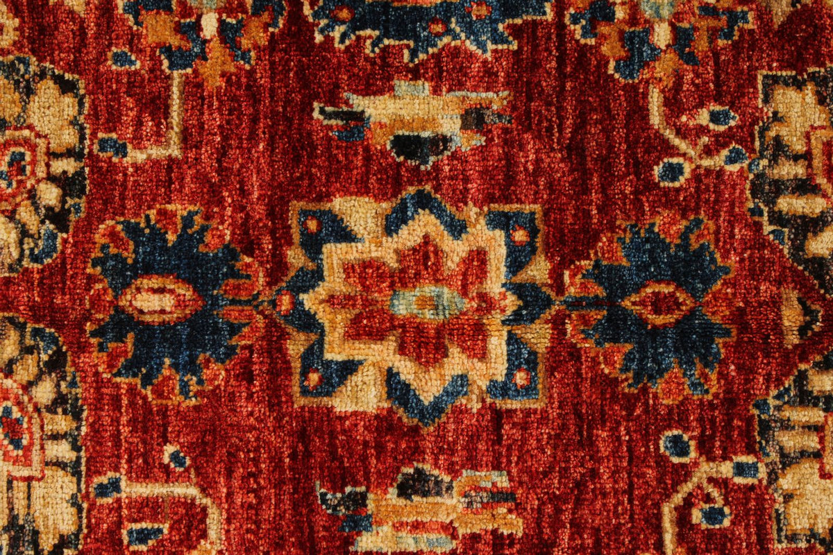 4x6 Red and Navy Anatolian Traditional Rug