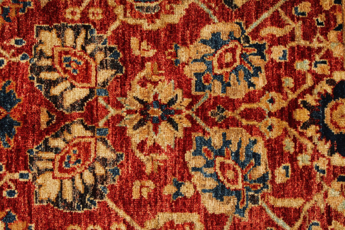 4x6 Red and Navy Anatolian Traditional Rug