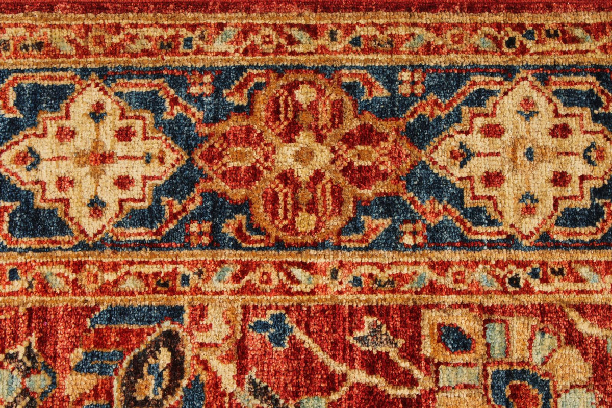 4x6 Red and Navy Anatolian Traditional Rug