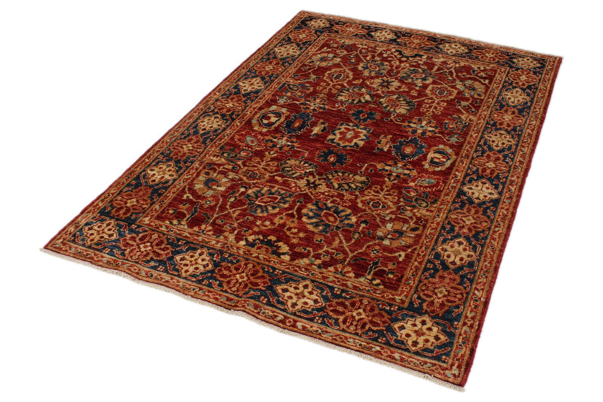 4x6 Red and Navy Anatolian Traditional Rug