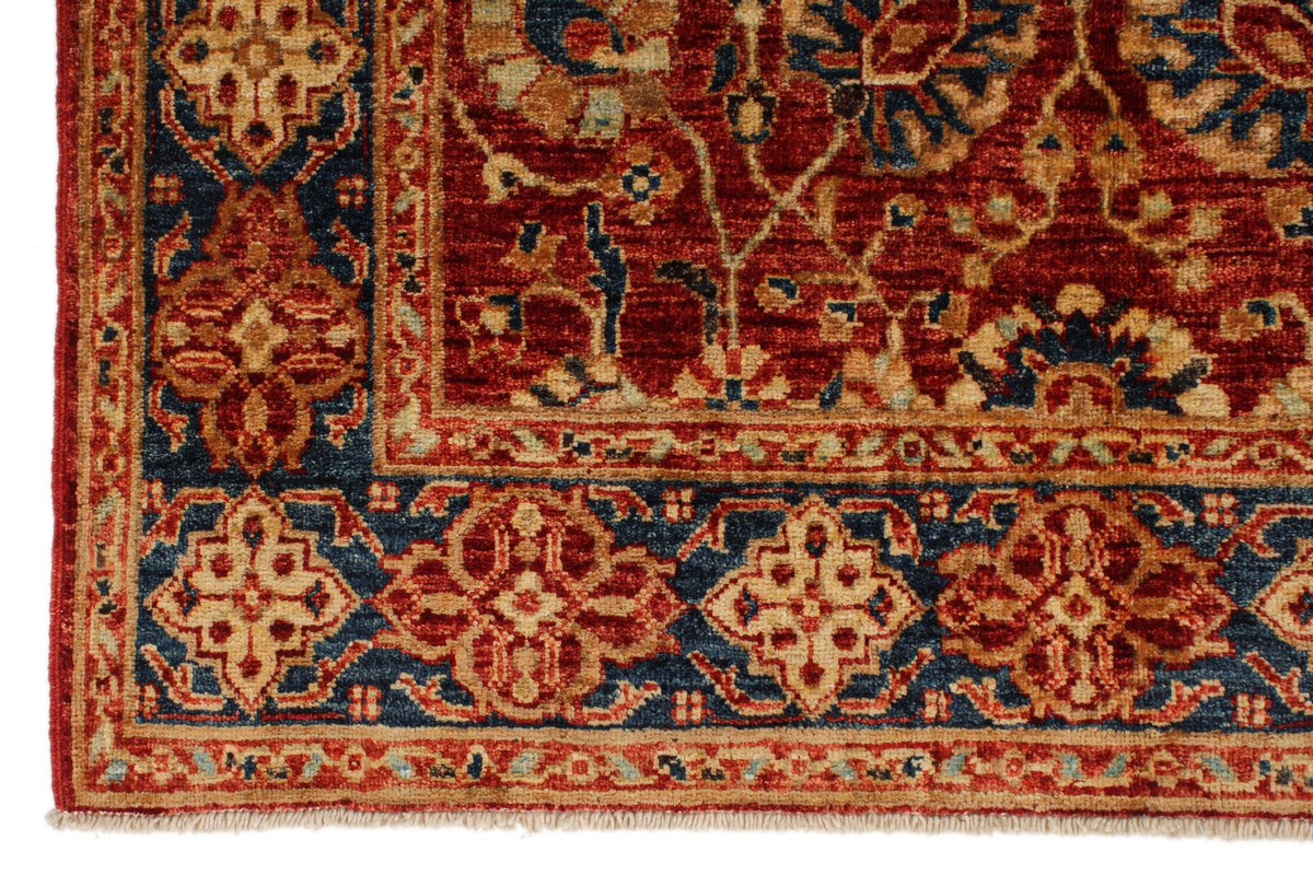 4x6 Red and Navy Anatolian Traditional Rug