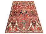 4x6 Red and Multicolor Anatolian Traditional Rug