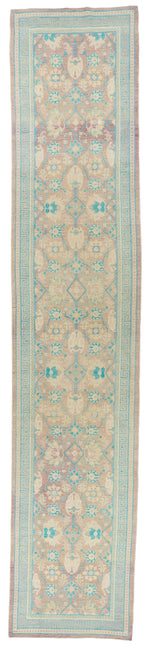 3x15 Purple and Blue Turkish Oushak Runner