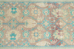 3x15 Purple and Blue Turkish Oushak Runner