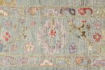 8x10 Gray and Multicolor Turkish Oushak Rug