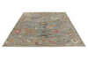 8x10 Gray and Multicolor Turkish Oushak Rug