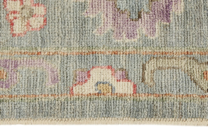 8x10 Gray and Multicolor Turkish Oushak Rug