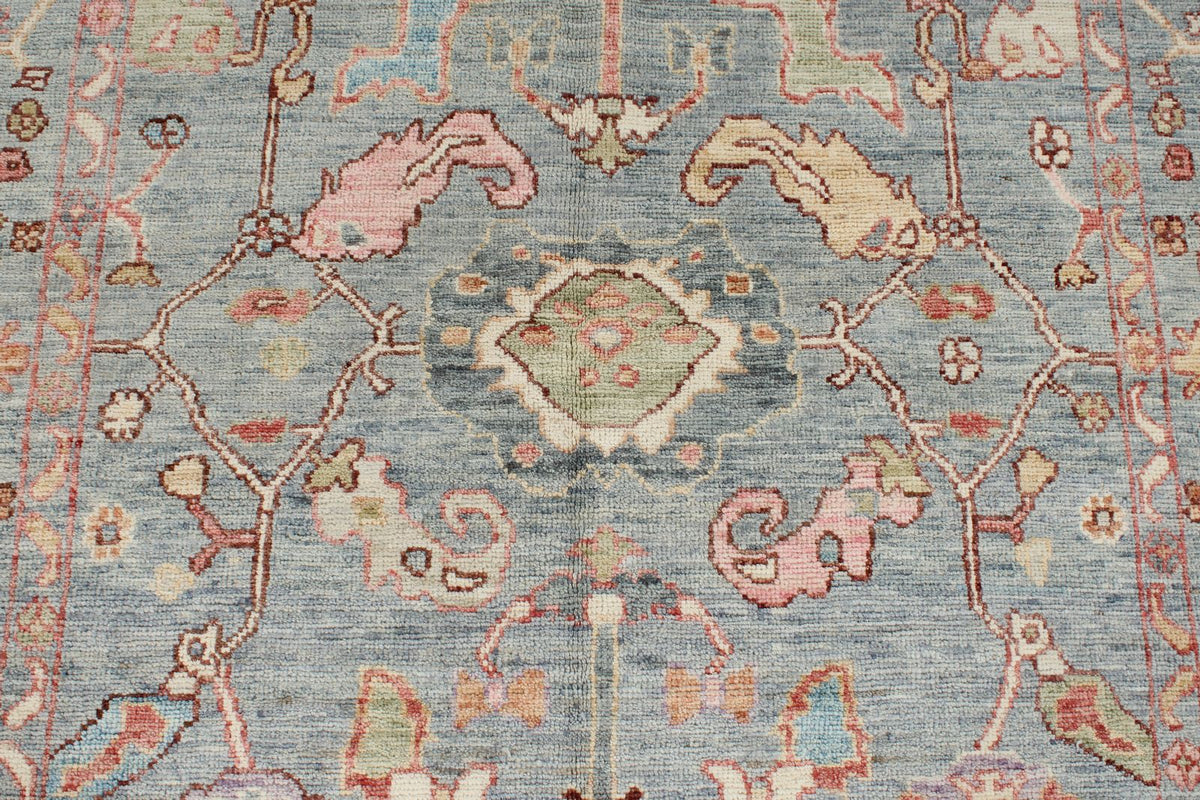 5x7 Gray and Multicolor Oushak Rug